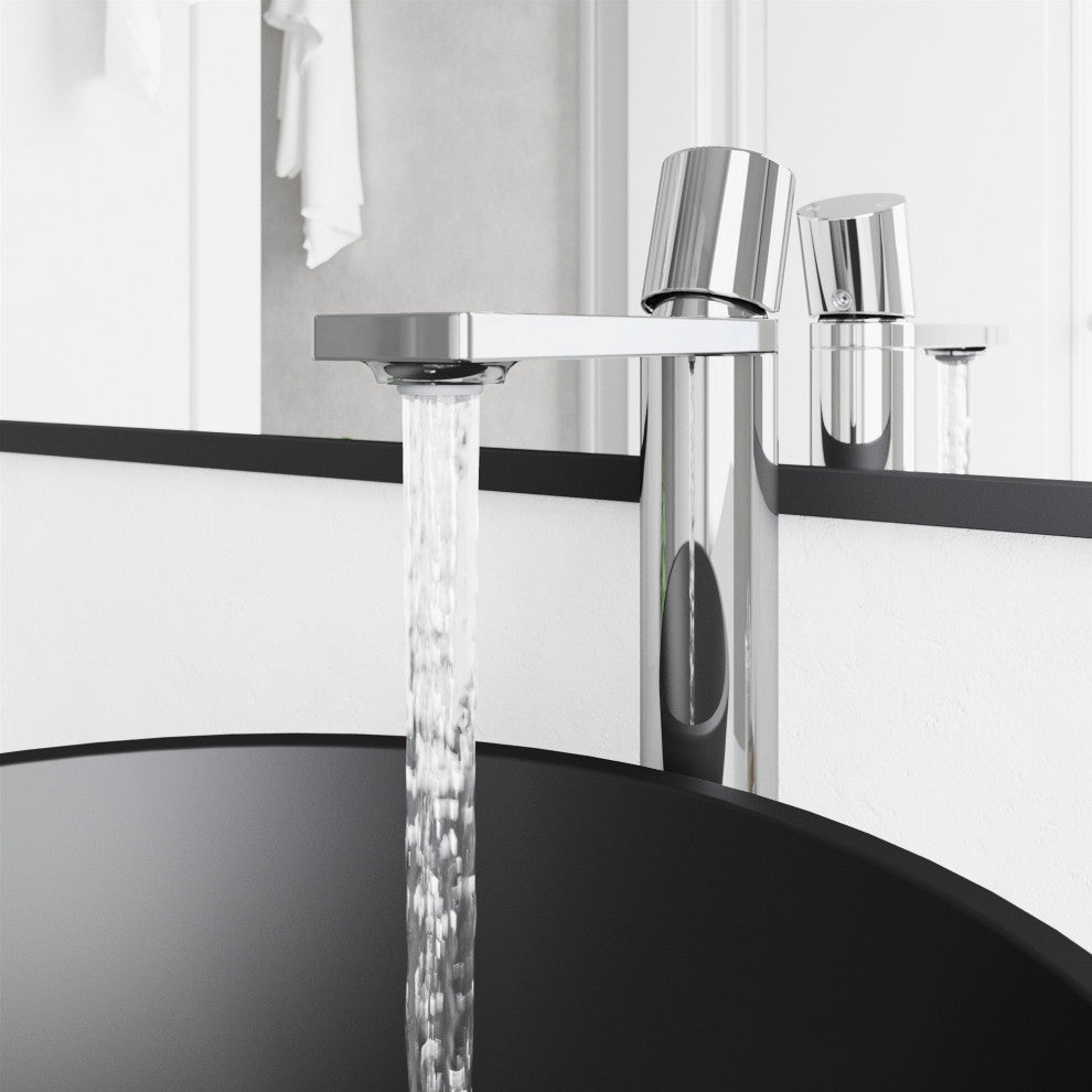 VIGO Gotham 12" H Single Handle Single Hole Bathroom Vessel Faucet, Chrome