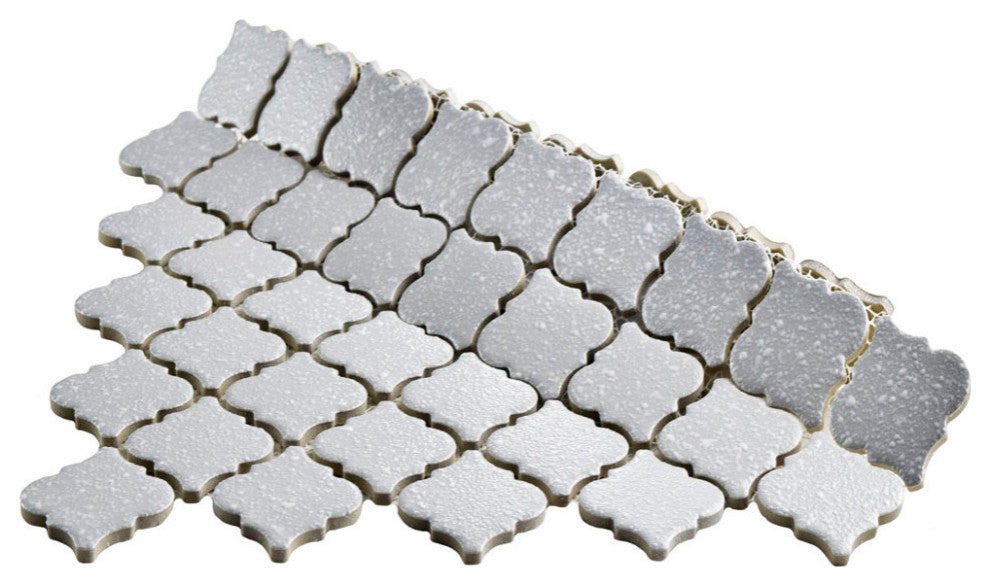 Hudson Tangier Mosaic Floor and Wall Tile, Crystalline Grey