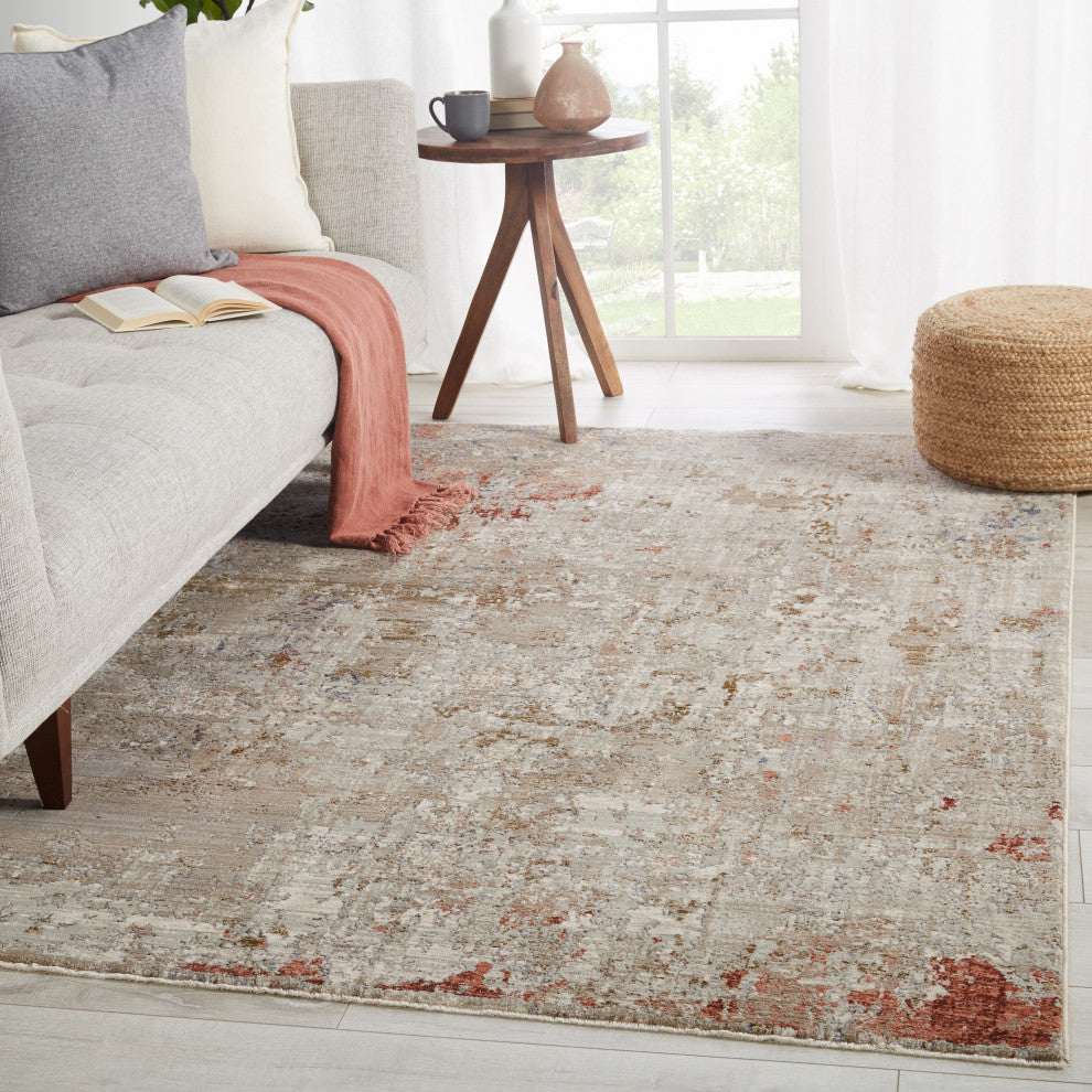 Jaipur Living Marzena Abstract Tan/Rust Area Rug, 12'x15'6"