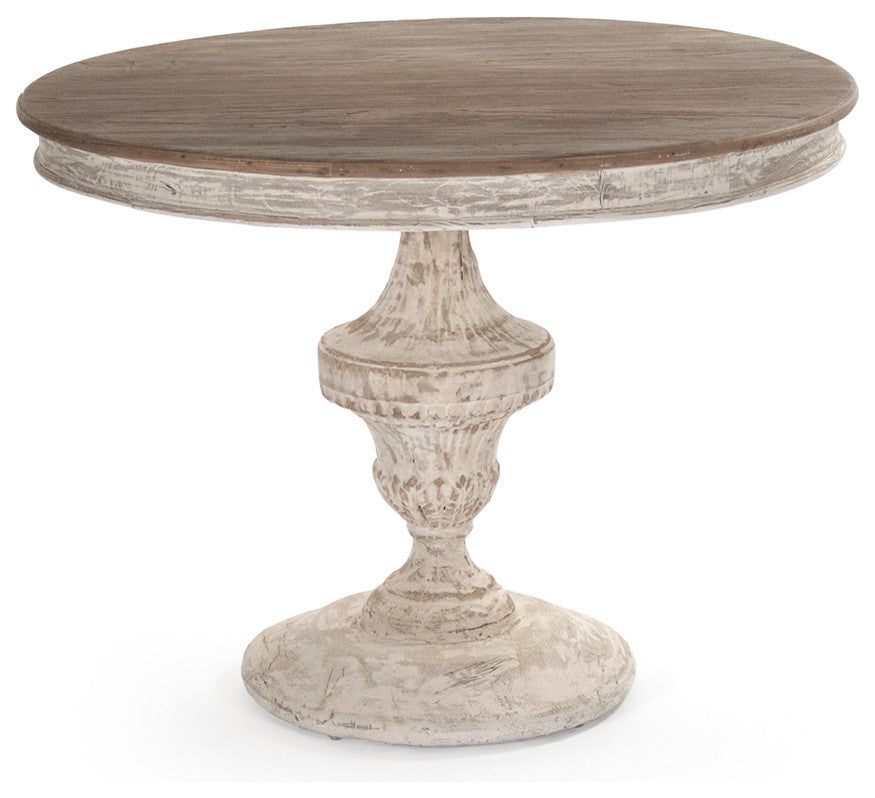 Jesse Table, Natural Top, Distressed Base