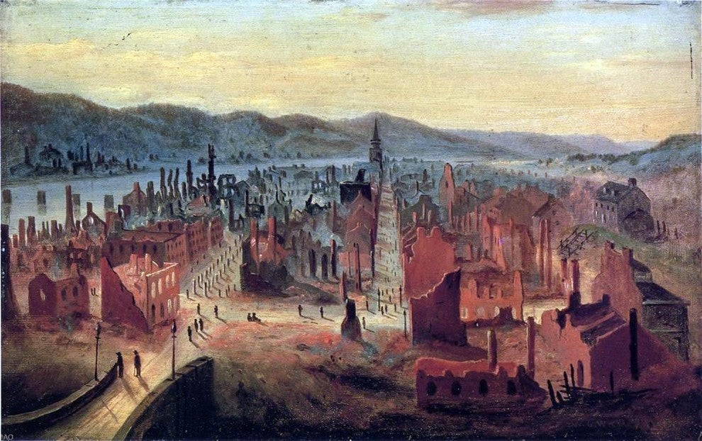 William Coventry Wall Pittsburgh after the Fire Wrapped Canvas