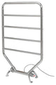 Modern Floor Standing or Wall Mounted Towel Warmer, Chrome