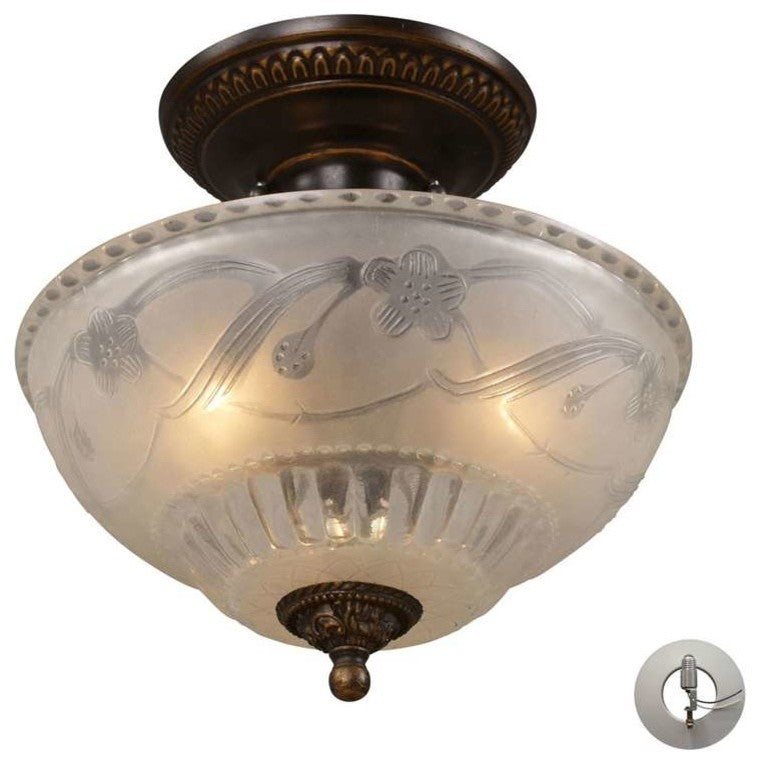 Restoration Flushes 3-Light Semi Flush