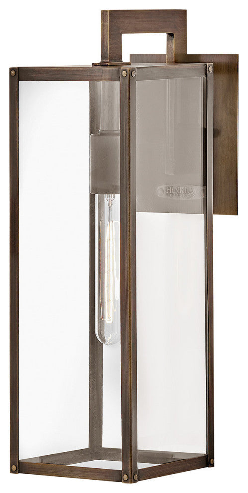 Hinkley Max LED Outdoor Wall Mount Lantern, Burnished Bronze, Medium