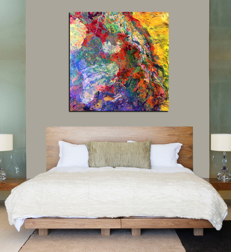 Epic Graffiti "Earth As Art: Melted Colors" Giclee Canvas Wall Art, 26"x26"