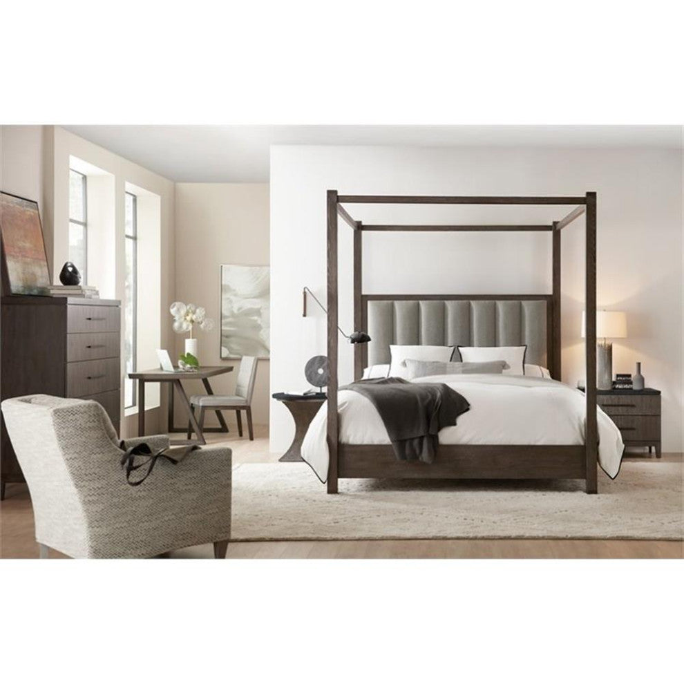 Beaumont Lane Stone Top Nightstand in Oak