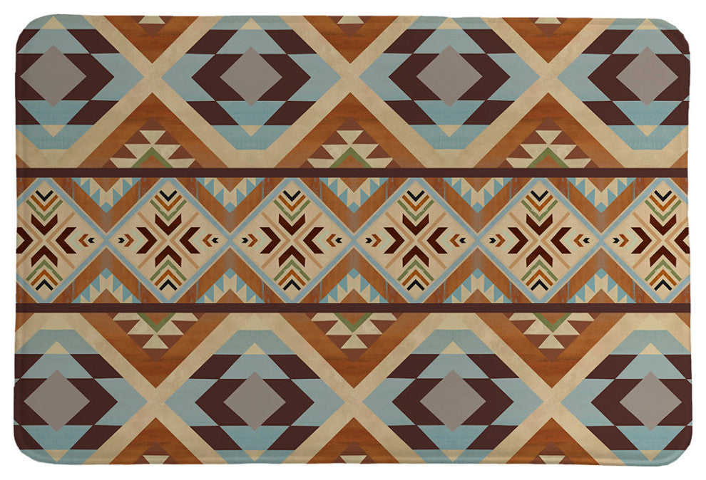 Laural Home Southwest Tile Memory Foam Rug