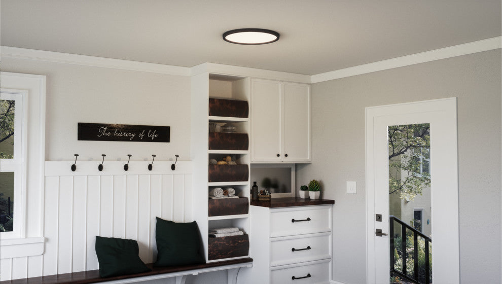 Quoizel OST1720 Outskirts 20"W LED Flush Mount Ceiling Fixture - Fresco