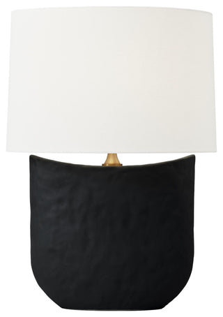 Cenotes Table Lamp, Rough Black Ceramic