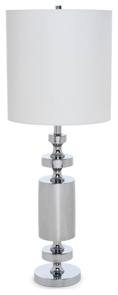 Nicole 36" Chrome Metal Table lamp, Set of 2