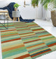 Winchester Kilim Chauncel Rust/Green Rug, 5'0x6'4