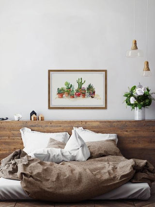 "Potted Plants" Framed Painting Print, 30"x20"