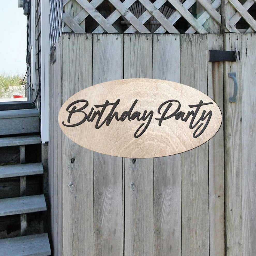 Birthday Party Sign Birch Wood Sign Party Decorations