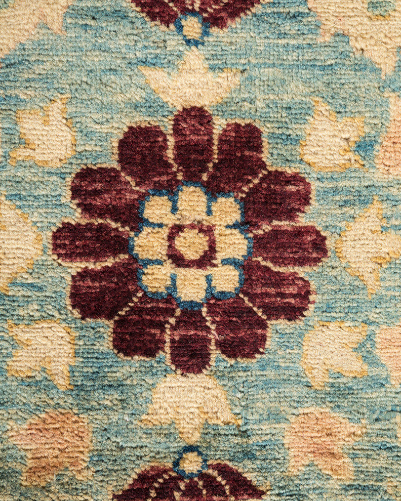Olivia, One-of-a-Kind Hand-Knotted Area Rug Green, 8'0"x10'1"