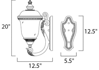 Maxim 40423 Carriage House Vivex 20" 2 Light Wall Sconce - Oriental Bronze /