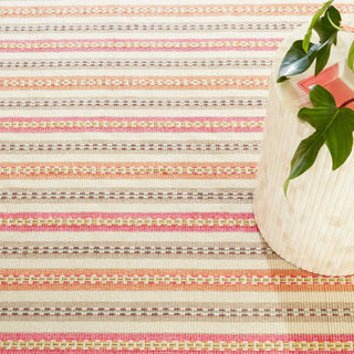 Kit Kemp x Dash & Albert Long Slade Spice Handwoven Cotton Rug, Multi, 8' x 10'