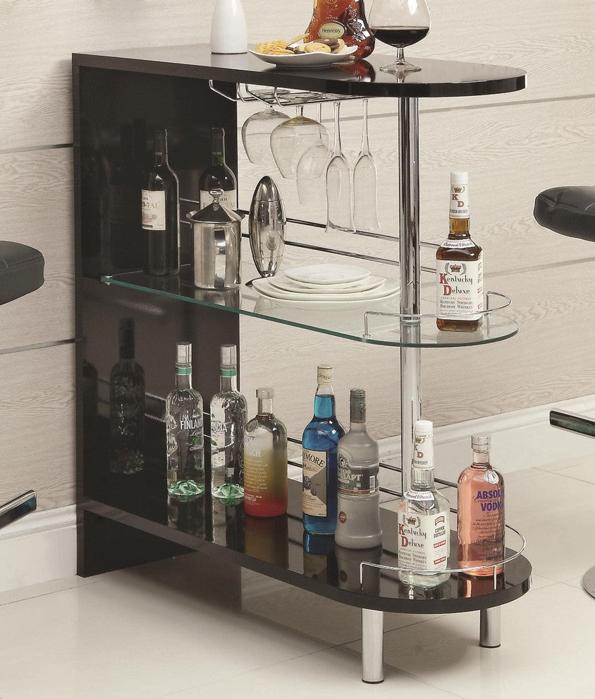 Coaster Contemporary Bar Unit, Black
