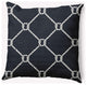18x18" Ahoy! Nautical Decorative Indoor Pillow, Shark Blue