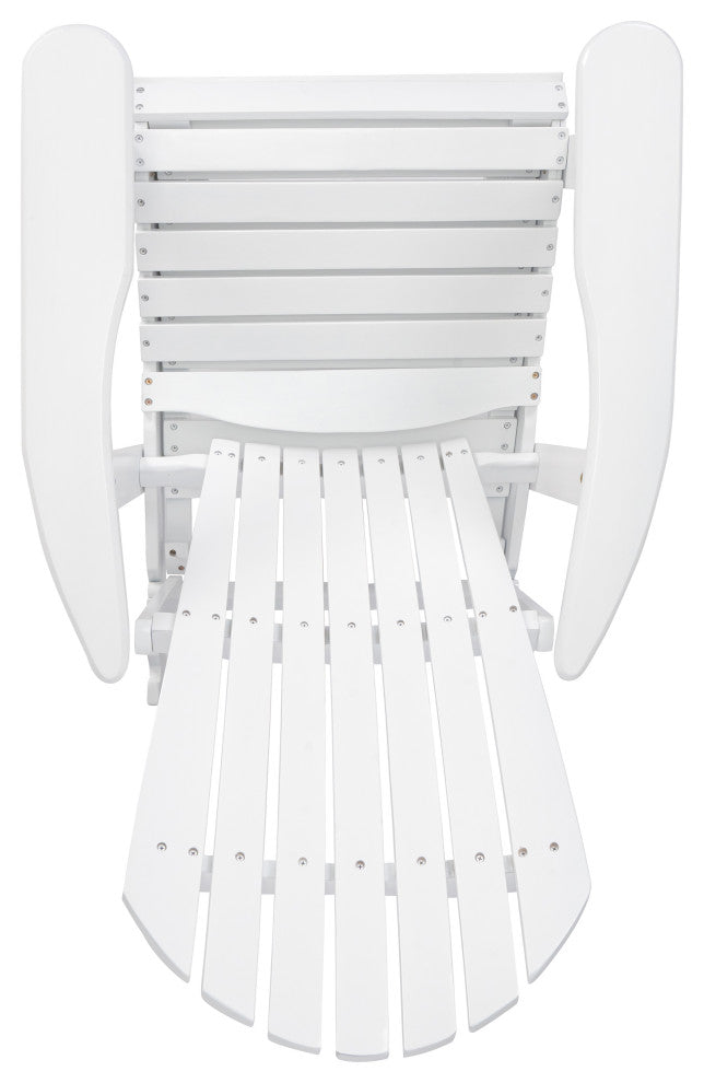 GDF Studio Katherine Outdoor Reclining Wood Adirondack Chairs, Set of 2, White
