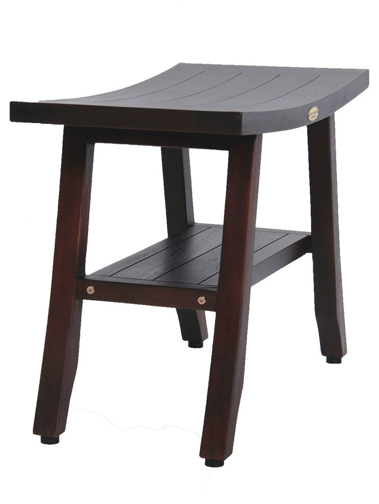 Satori Eastern Style Shower Stools With Shelf, 24", 24"