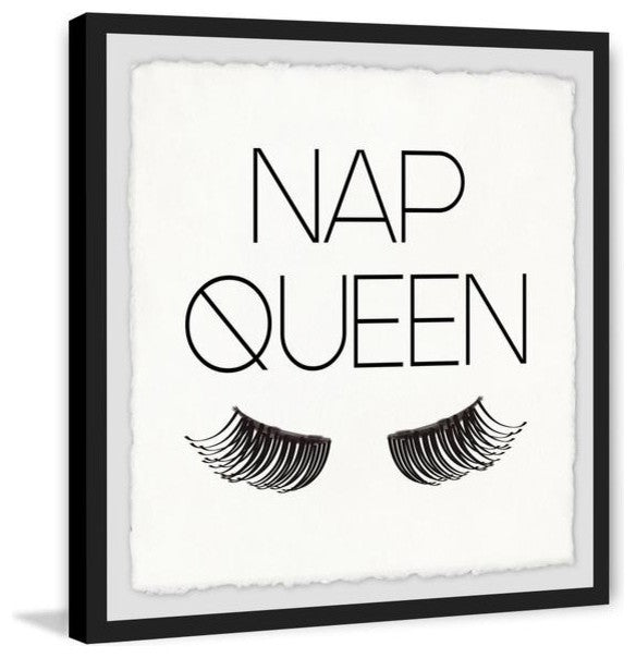 "Nap Queen" Framed Painting Print, 12"x12"
