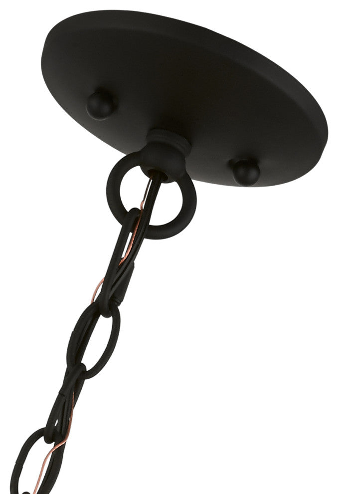 Livex Lighting 3 Light Black Pendant Chandelier