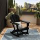 WestinTrends Outdoor Patio Adirondack Rocking Chair Lounger, Porch Rocker, Black