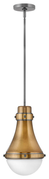 Hinkley Lighting 39057 Oliver 1 Light 9"W Mini Pendant - Heritage Brass