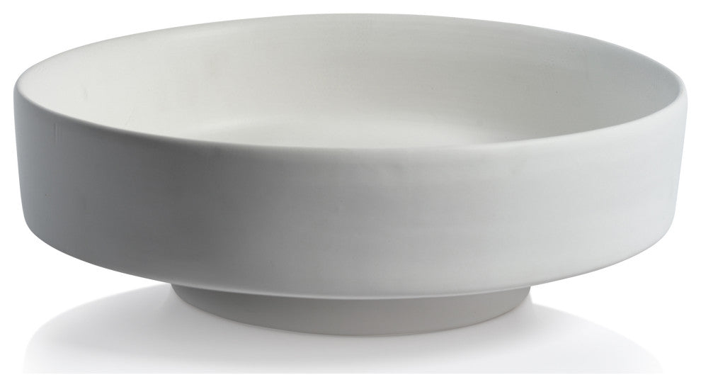 Cornella White Ceramic Centerpiece Bowl