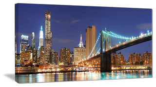 "Manhattan Skyline Panorama" Canvas Print