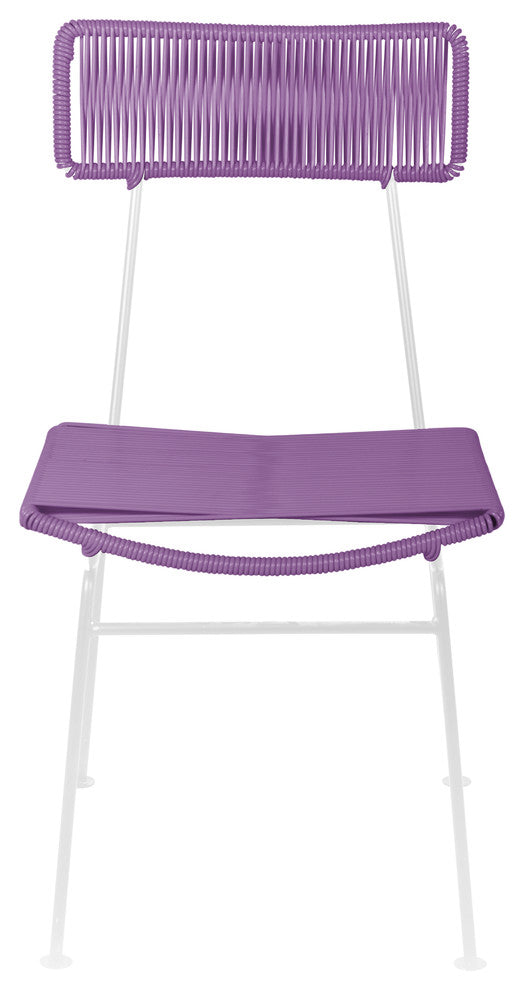 Hapi Indoor/Outdoor Handmade Dining Chair, Orchid on White