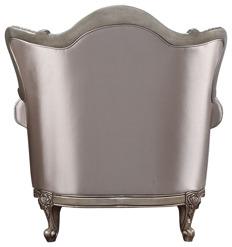 Jayceon Chair With 1 Pillow, Fabric and Champagne