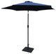 Rainey 9'' Pole Umbrella With Carry Bag and Base, Navy Blue