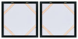 Ocean Waves I & II Crystallus Epoxy Coated Wrapped Framed Blue Canvas Wall Art