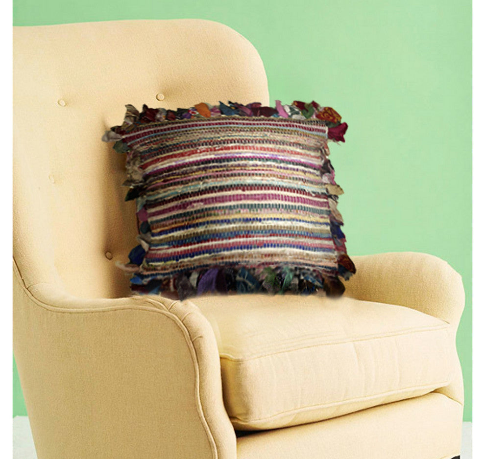 Chindi Stripe Throw Pillow