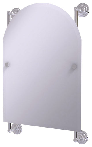 Prestige Que New Arched Top Frameless Rail Mounted Mirror, Polished Chrome
