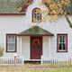 22"  Realistic Hawthorn Fall Wreath Front Door Fall Decor, Set of 1