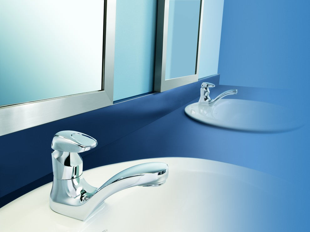 Moen M-PRESS Single Hole Bathroom Faucet, 2"x6"x4"