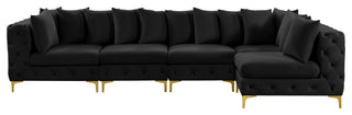 Tremblay Modular Sectional, Black, L-Shaped, 5-Piece: Armless (3), Corner (2)