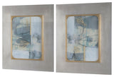 Gilded Whimsy Abstract Prints, S/2"