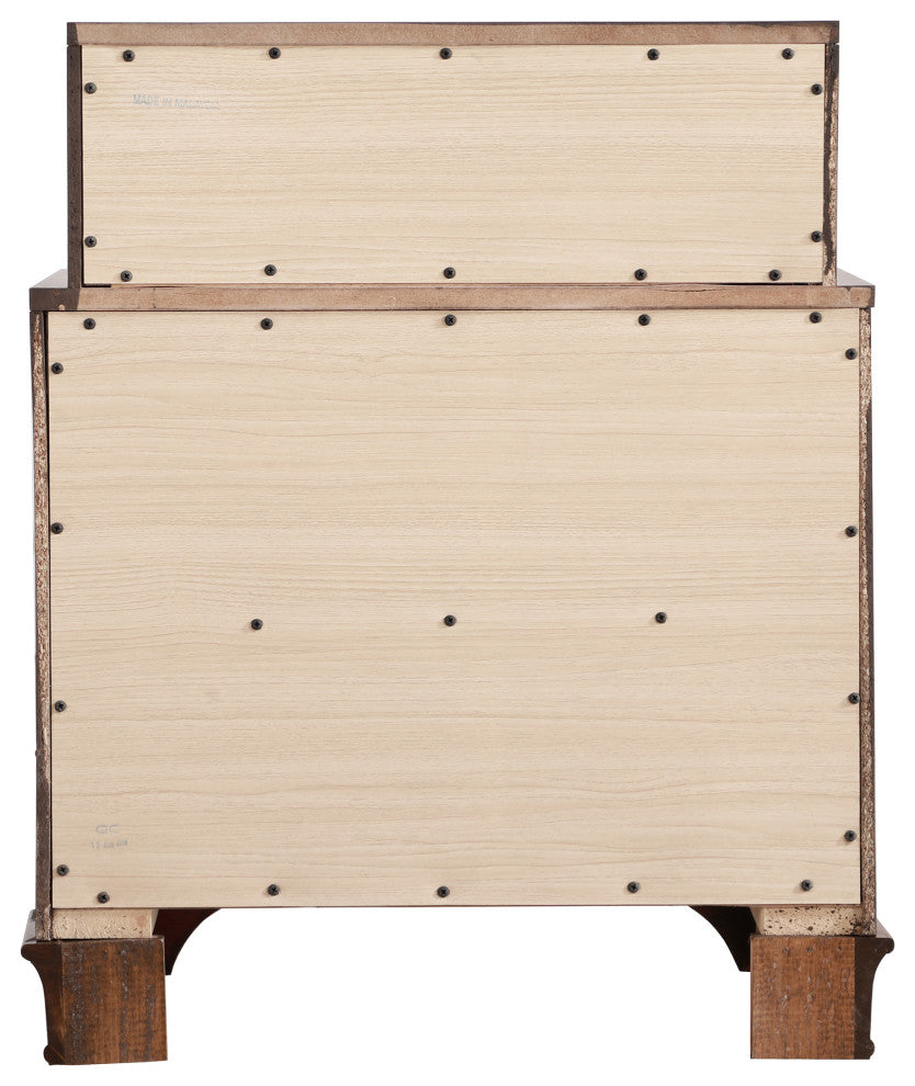 LaVita 3 Drawer Oak Nightstand, 29"x17"x24"