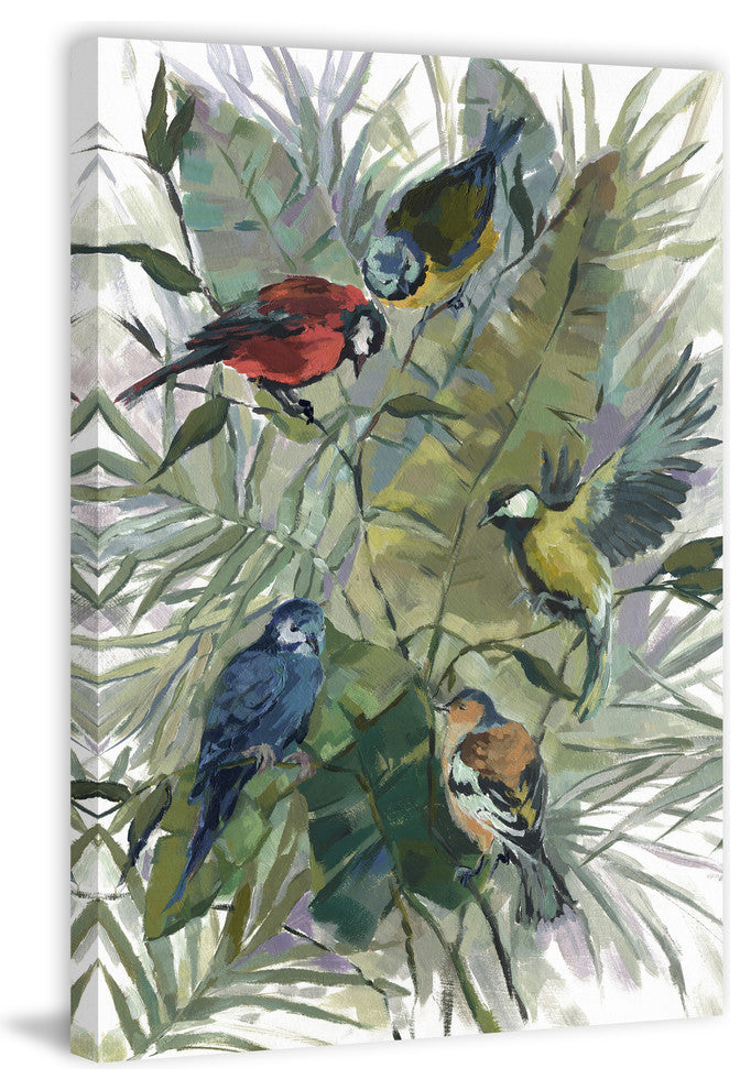 "Morning Birds II" Painting Print on Wrapped Canvas, 30"x45"