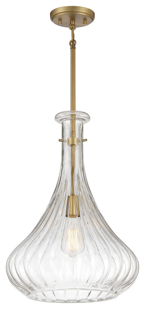 Bristo 1-Light Warm Brass Pendant