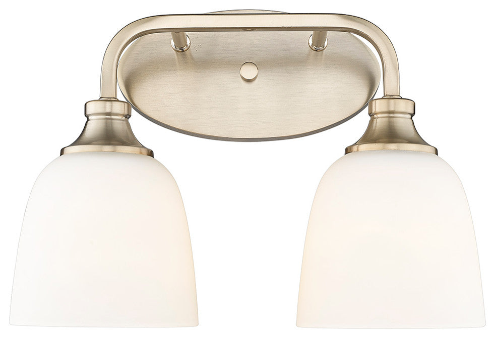Alberta 2 Light 15" Modern Gold Bathroom Vanity Light