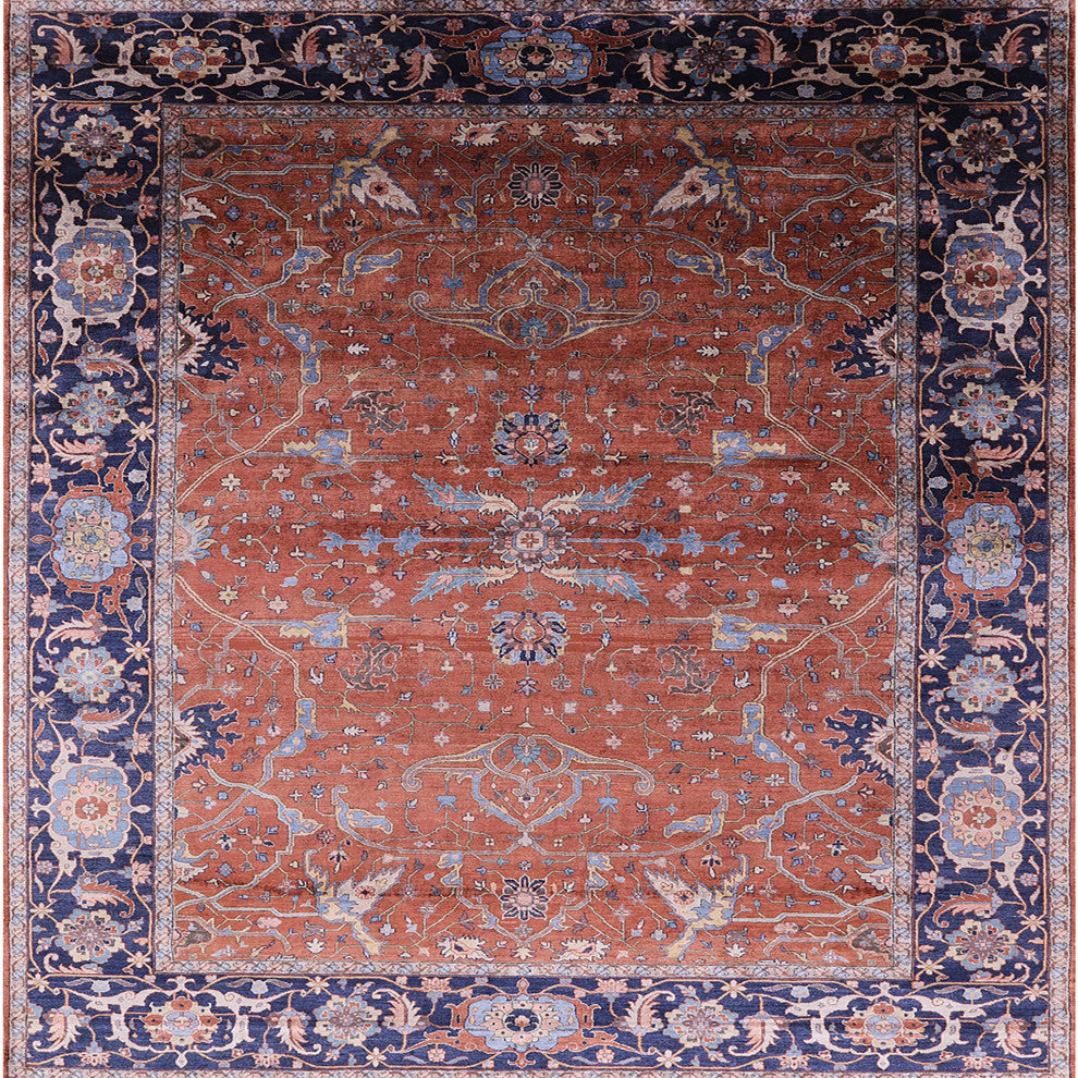 Ahgly Company Indoor Square Mid-Century Modern Area Rugs, 4' Square