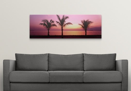 "Miami Beach FL" Canvas Art, 60"x20"x1.25"