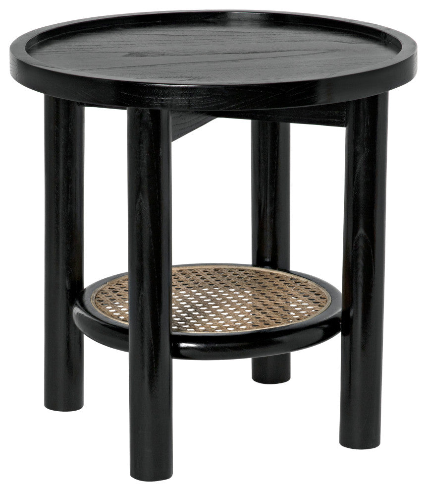Hide Away Side Table, Charcoal Black
