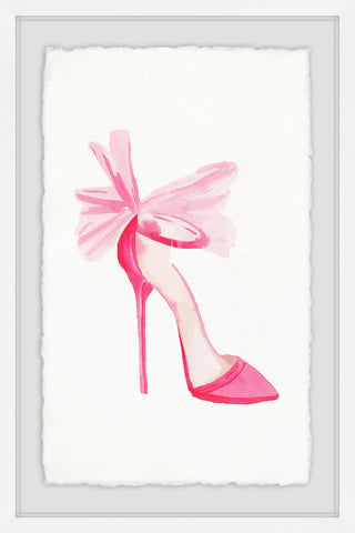 "Pink High Heels" Framed Painting Print, 12"x18"