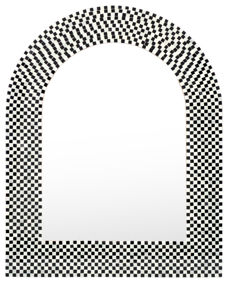 Safavieh Martini 30" Mirror, Black/White