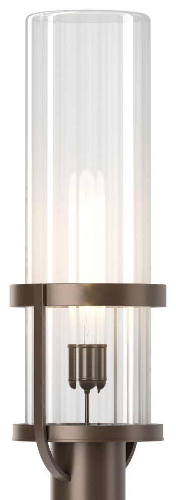 Alcove Outdoor Post Light Coastal Bronze Finish, Clear Glass